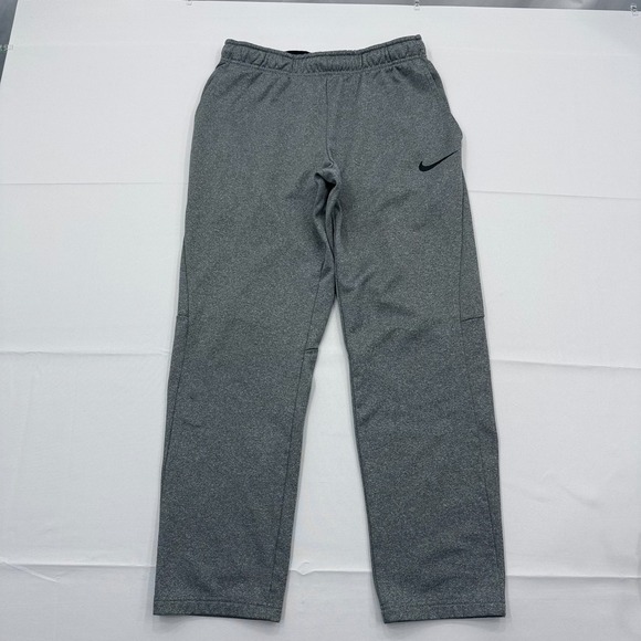 Nike Fleece Dri-Fit Sweatpants Mens Medium Gray Polyester Stretch Tapered Fit - Picture 1 of 13